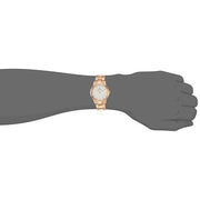 Daniel Wellington Iconic Link White Dial Rose Gold Steel Strap Watch for Women - DW00100213