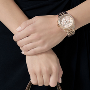Michael Kors Blair Rose Gold Dial Rose Gold Steel Strap Watch for Women - MK5263