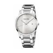 Calvin Klein City Chronograph Silver Dial Silver Steel Strap Watch for Men - K2G2G14X