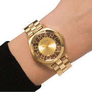 Marc Jacobs Henry Gold Dial Gold Steel Strap Watch for Women - MBM3292