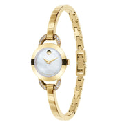 Movado Rondiro Mother of Pearl Dial Gold Steel Strap Watch For Women - 0606889