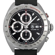 Tag Heuer Formula 1 Calibre 16 Black Dial Black Leather Strap Watch for Men - CAZ2010.FT8024