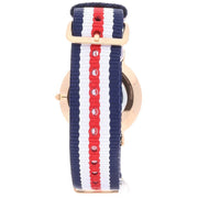 Daniel Wellington Classic Canterbury White Dial Two Tone NATO Strap Watch For Women - DW00100030