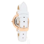 Daniel Wellington Petite Bondi White Dial White Leather Strap Watch for Women - DW00100189