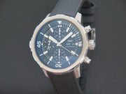 IWC Aquatimer Chronograph Black Dial Black Leather Strap Watch for Men - IW376803