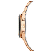 Swarovski Octea Lux Sport Chronograph Black Dial Rose Gold Steel Strap Watch for Women - 5610478