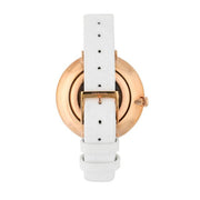 Calvin Klein Rise White Dial White Leather Strap Watch for Women - K7A236LH