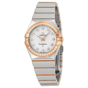 Omega Constellation Diamonds Mother of Pearl Dial Two Tone Steel Strap Watch for Women - 123.25.27.60.55.006