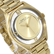 Marc Jacobs Marc Tether Transparent Gold Dial Gold Steel Strap Watch for Women - MBM3413
