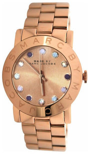 Marc Jacobs Amy Dexter Rose Gold Dial Rose Gold Steel Strap Watch for Women - MBM3216