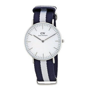 Daniel Wellington Classic Glasgow White Dial Two Tone NATO Strap Unisex Watch - DW00100047