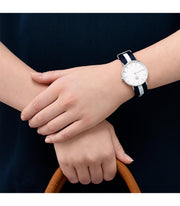 Daniel Wellington Classic Glasgow White Dial Two Tone NATO Strap Unisex Watch - DW00100047