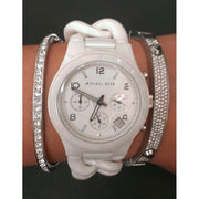 Michael Kors Ceramic White Dial White Steel Strap Watch for Women - MK5387