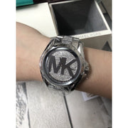 Michael Kors Bradshaw Silver Dial Silver Stainless Steel Strap Watch for Women - MK6486