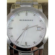 Burberry The City Diamonds Silver Dial Silver Steel Strap Watch for Women - BU9125