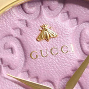 Gucci G Timeless Quartz Lilac Dial Lilac Leather Strap Watch For Women - YA1264098