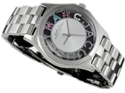 Marc Jacobs Henry Skeleton Silver Dial Silver Steel Strap Watch for Women - MBM3262