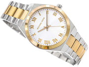 Michael Kors Lennox Three-Hand White Dial Two Tone Steel Strap Watch for Women - MK7464