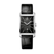 Calvin Klein Window Black Dial Black Leather Strap Watch for Men - K2M23107