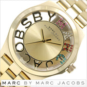Marc Jacobs Henry Skeleton Gold Dial Gold Steel Strap Watch for Women - MBM3263