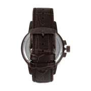 Maserati Ingegno Automatic Skeleton White Dial Brown Leather Strap Watch For Men - R8821119003