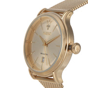 Maserati Epoca Golden Dial Golden Mesh Bracelet Watch For Men - R8853118003