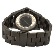 Marc Jacobs Henry Transparent Black Dial Black Steel Strap Watch for Women - MBM3255