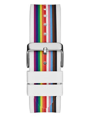 Guess Phoenix Analog White Dial White Silicone Strap Watch for Men - GW0720G1