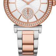 Michael Kors Abbey Three-Hand White Dial Two Tone Steel Strap Watch for Women - MK4616