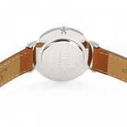 Daniel Wellington Petite Sterling Black Dial Brown Leather Strap Watch For Women - DW00100178