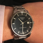 Tissot Luxury Powermatic 80 Black Dial Silver Steel Strap Watch for Men - T086.407.11.201.02