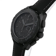 Tag Heuer Aquaracer Automatic Chronograph Special Edition Titanium Grey Dial Black Leather Strap Watch for Men - CAY218B.FC6370