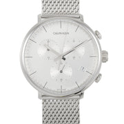 Calvin Klein High Noon Silver Dial Silver Mesh Bracelet Watch for Men - K8M27126