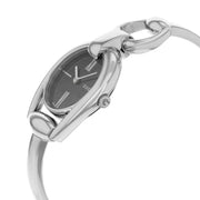 Gucci Horsebit Collection Mother of Pearl Black Dial Silver Steel Strap Watch For Women - YA139503