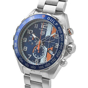 Tag Heuer Formula 1 Gulf Edition Chronograph Blue Dial Silver Steel Strap Watch for Men - CAZ101AT.BA0842