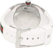 Gucci Sync XXL White Dial White Rubber Strap Watch For Men - YA137102