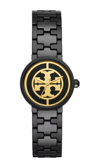Tory Burch Reva Black Dial Black Steel Strap Watch for Women - TBW4038