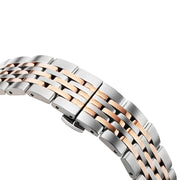 Emporio Armani Zeta Chronograph Quartz White Dial Two Tone Steel Strap Watch For Men - AR1998