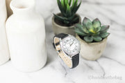 Coach Boyfriend Silver Dial Black Leather Strap Watch for Women - 14503152