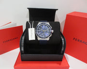 Salvatore Ferragamo 1927 Chrono Analog Blue Dial Blue Leather Strap Watch for Men - SFKZ00223