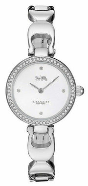 Coach Park Crystals Silver Dial Silver Steel Strap Watch for Women - 14503170