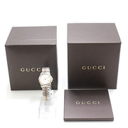 Gucci G Timeless Diamonds Mother of Pearl Dial Two Tone Mesh Bracelet Watch For Women - YA126514