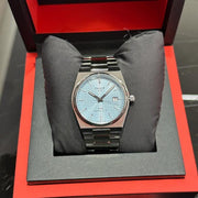 Tissot PRX Powermatic 80 Ice Blue Tiffany Dial Silver Steel Strap Watch for Men - T137.407.11.351.00