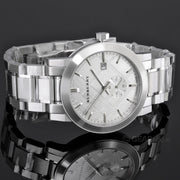 Burberry The City Silver Dial Silver Steel Strap Watch for Men - BU9900