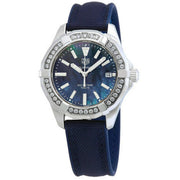 Tag Heuer Aquaracer Quartz Diamonds Blue Dial Blue Nylon Strap Watch for Women - WAY131N.FT6091