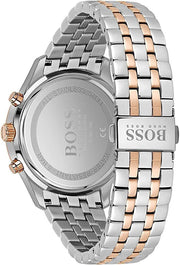Hugo Boss Associate Chronograph Black Dial Two Tone Steel Strap Watch for Men - 1513840