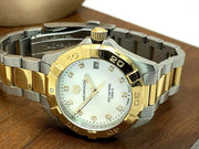 Tag Heuer Aquaracer White Mother of Pearl Dial Two Tone Steel Strap Watch for Women - WBD1322.BB0320