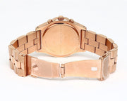 Marc Jacobs Blade Chronograph Mother of Pearl White Dial Rose Gold Steel Strap Watch for Women - MBM8637