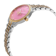 Gucci G Timeless Quartz Pink Dial Two Tone Steel Strap Watch For Women - YA1265030