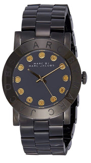 Marc Jacobs Amy Black Dial Black Steel Strap Watch for Women - MBM8595